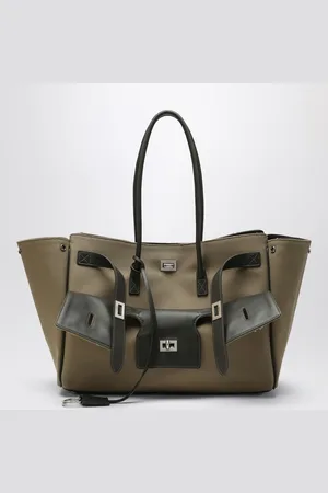 Balenciaga Borsa Carry All Bel Air Media in tela kaki