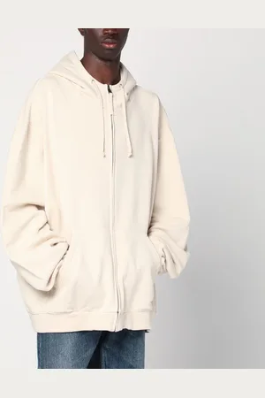 Maison Margiela Felpa ampia écru con logo Numeric