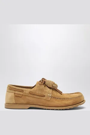 Loewe Scarpa da barca Campo color tabacco in suede