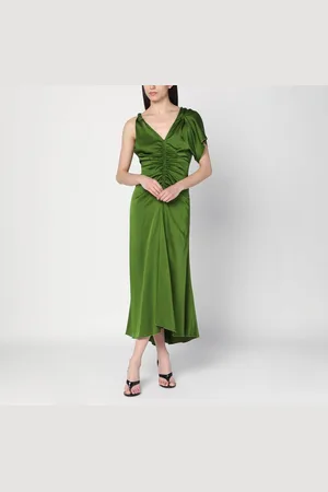 Victoria Beckham Abito asimmetrico drappeggiato alga