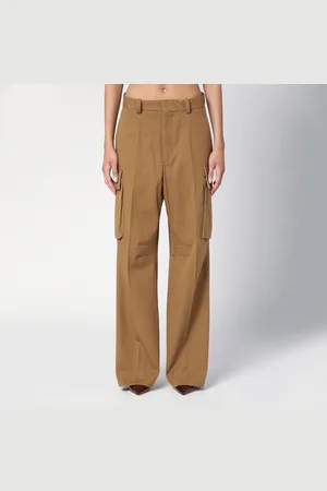 Victoria Beckham Pantalone cargo color tabacco in cotone