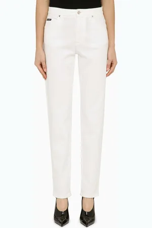 Dolce & Gabbana Pantalone regolare bianco in cotone
