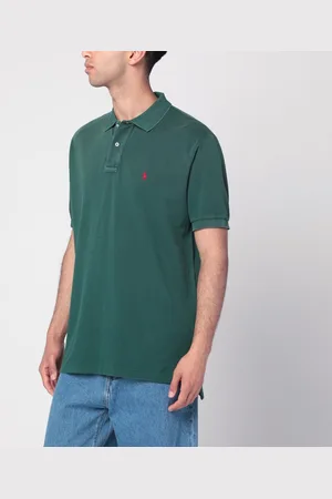 Ralph Lauren Polo color verde foresta slavato in cotone