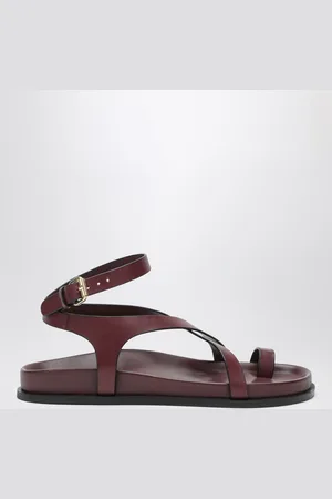 A.Emery The Jalen Slim Sandals bordeaux in pelle