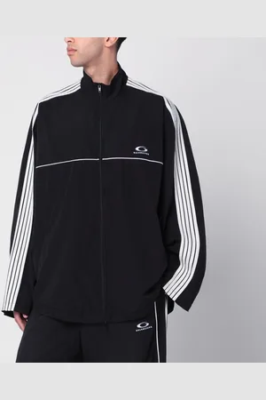 Balenciaga Giacca Tracksuit nera in tessuto tecnico