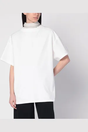 Maison Margiela T-shirt camicia rovesciata bianca