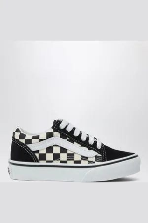 Vans Sneaker Old Skool bianca/nera con motivo Check