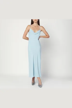 Calvin Klein Abito sottoveste azzurro in crêpe