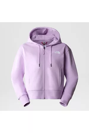 The North Face Donna Felpe - The North Face Felpa Icon Corta In Vita Con Cappuccio E Cerniera Integrale Da Donna Lupine Taglia L Donna