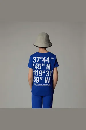 The North Face T-shirt Coordinates Con Grafica Da Ragazzo