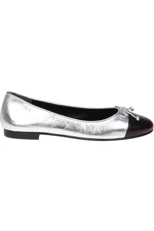 Tory Burch Ballerina cap-toe in pelle metallizzata