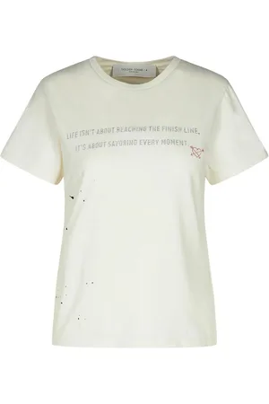 Golden Goose T-shirt in cotone avorio