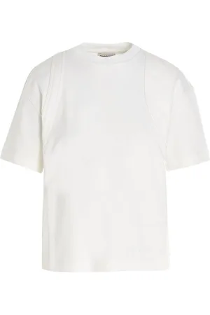 Alexander McQueen Maglietta con logo ricamato