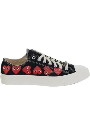 Comme des Garçons Sneakers basse nere con stampa a cuore