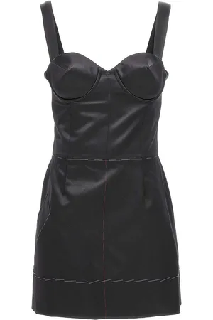 Maison Margiela Vestito corsetto con cuciture a contrasto