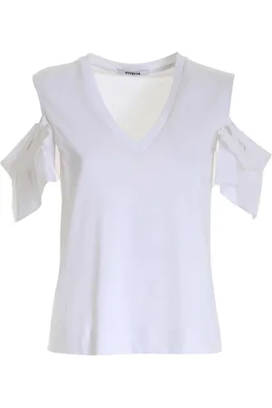 VIVETTA T-shirt con applicazione sulle maniche bianca
