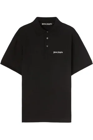 Palm Angels Polo in cotone con logo ricamato