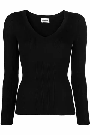 P.A.R.O.S.H. P. A.R. O.S. H. Top in T-shirt fine con scollo a V