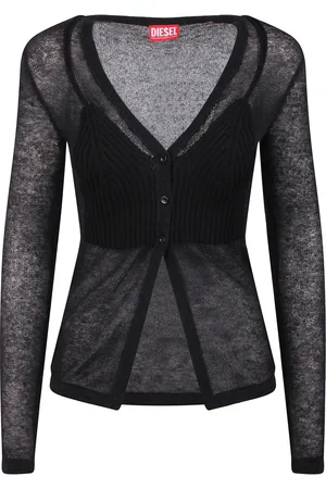 Diesel Cardigan Semitrasparente Con Bralette