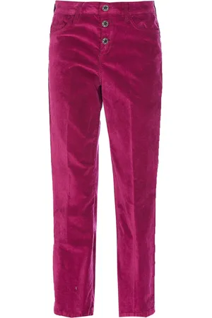 Liu Jo Pantaloni in velluto con bottoni gioiello