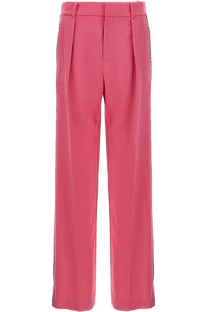 AREA Pantaloni decorati con cristalli