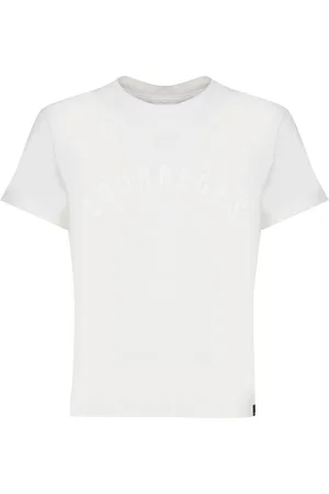 Courrèges T-shirt in cotone con logo Ton Sur Ton