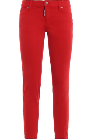 Dsquared2 Jeans rossi crop a vita media