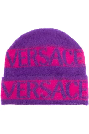 VERSACE Cappello a righe con logo