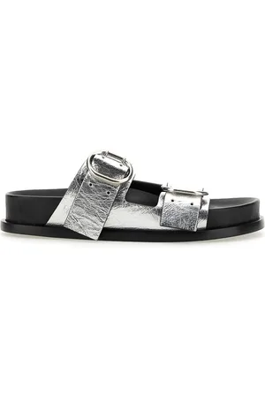 Jil Sander Sandalo In Pelle Con Fibbia