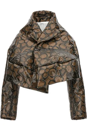 Comme des Garçons Giacca corta in pvc floreale