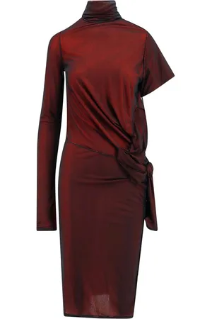 Maison Margiela Vestito in viscosa con maniche asimmetriche