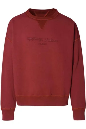 Maison Margiela Felpa in cotone bordeaux