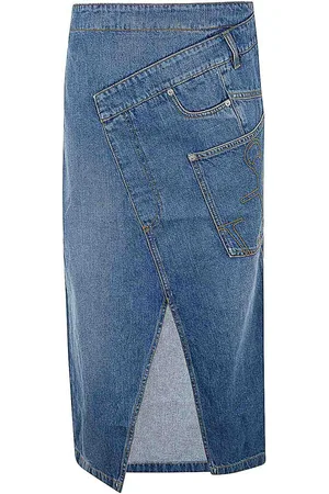 J.W.Anderson J. W. Anderson Gonna midi intrecciata in denim