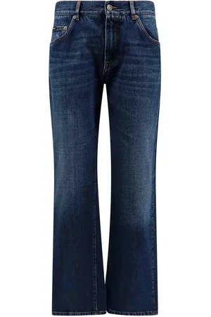 Dolce & Gabbana Jeans in cotone con patch logo posteriore