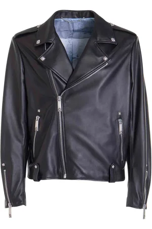 John Richmond Giacca con zip con risvolto dentellato