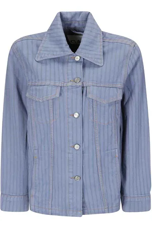 Ganni Giacca in denim a righe