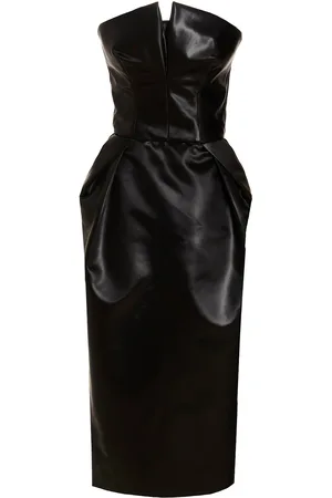 Maison Margiela Vestito in raso con zip e scialle