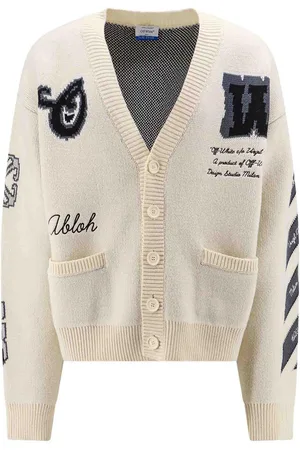 OFF-WHITE Cardigan college con iconico intarsio