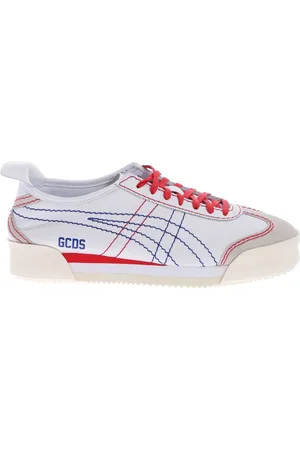 GCDS Sneakers Tiger Mexico bianche e rosse