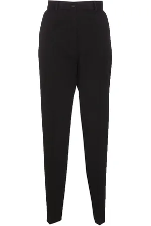 Dolce & Gabbana Pantaloni neri con bottone frontale