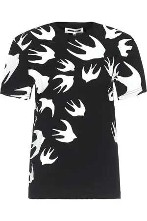 Alexander McQueen T-shirt Swallow nera