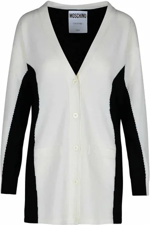 Moschino Cardigan in lana vergine bianca