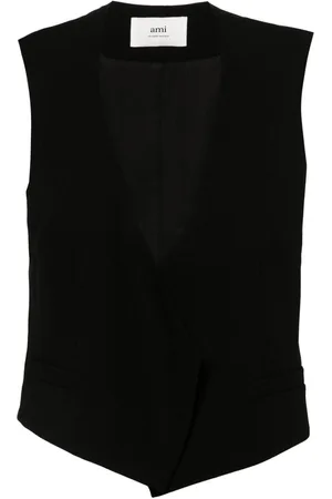 Ami Gilet in lana aperto davanti