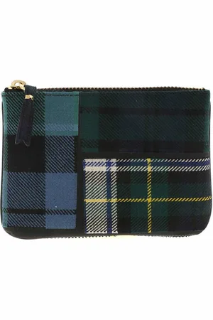 Comme des Garçons Pochette e blu motivo tartan