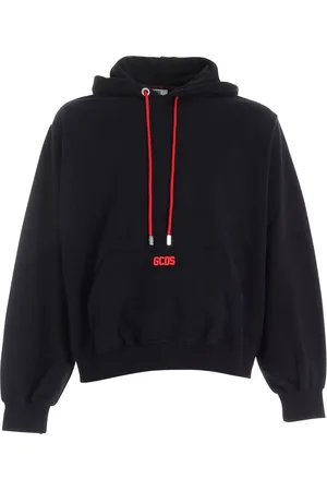 GCDS Felpa Maxi nera con logo gommato