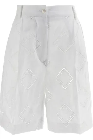 Kiton Bermuda in lino ricamato