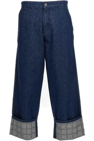 J.W.Anderson J. W. Anderson griglia con logo risvolto jeans da lavoro
