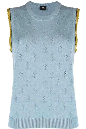 Paul Smith Top in maglia senza maniche girocollo