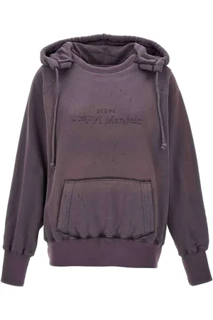 Maison Margiela Felpa con cappuccio con logo rovesciato