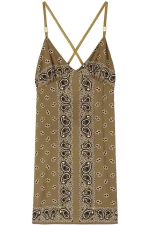 Palm Angels Abito sottoveste con stampa paisley